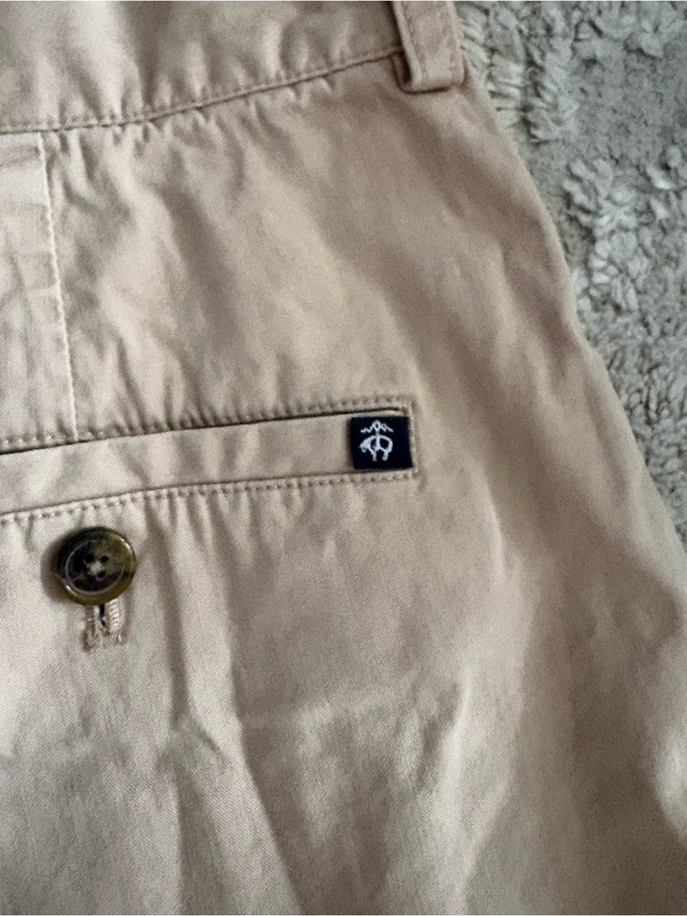 Brooks Brothers Pleated Advantage Chino Shorts Tan Khaki Size 33 - Picture 8 of 9